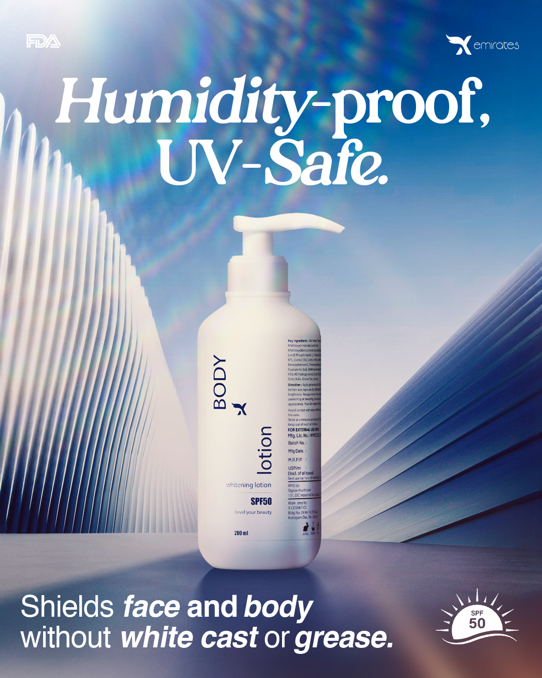 X Emirates Body Lotion - New Launch - Cream X Emirates